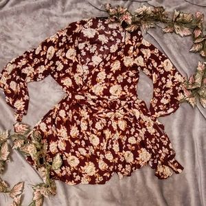 American Eagle Floral Wrap Dress